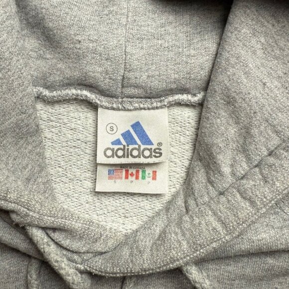 Vintage Adidas Grey Hoodie with Black Touches - Picture 3 of 4